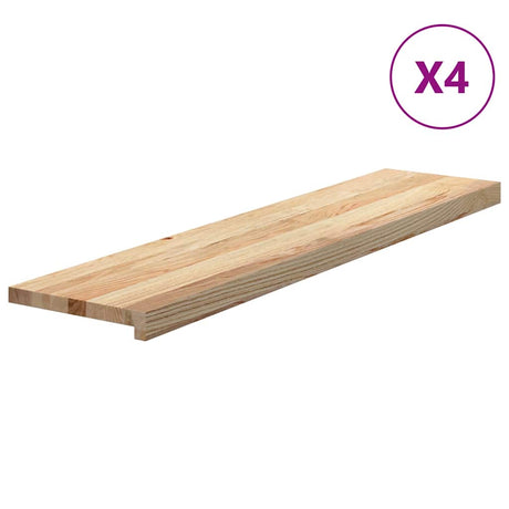 Stopnie schodowe Vidaxx 4 szt. 110x30x2 cm, nieobrobiony, lity dąb