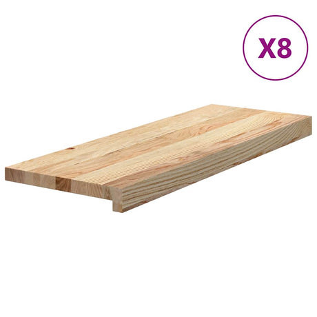 Stopnie schodowe Vidaxx 8 szt. 70x30x2 cm, nieobrobiony, lity dąb