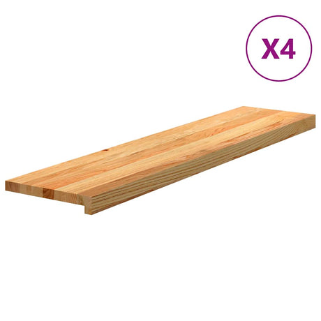 Stopnie schodowe Vidaxx 4 szt. 110x30x2 cm z litego dębu jasnobrązowego
