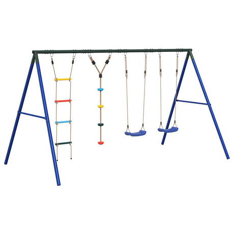 Vidaxl schommelset met schommels, ladder en klimtouw met schijven