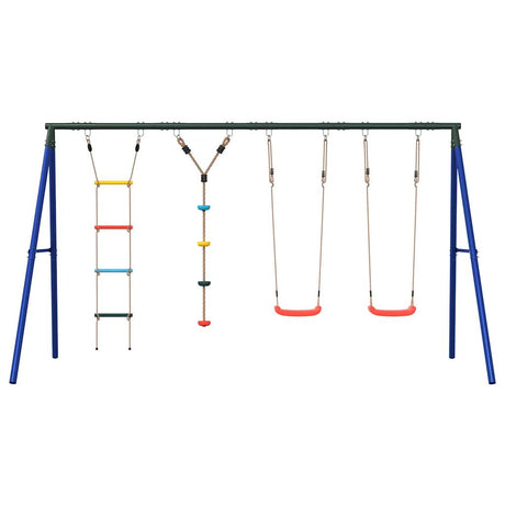Vidaxl schommelset met schommels, ladder en klimtouw met schijven