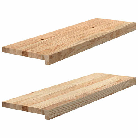 Stopnie schodowe Vidaxx 2 szt. 80x25x2 cm z litego dębu, nieobrobionego