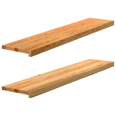 Stopnie schodowe Vidaxx 2 szt. 120x30x2 cm lity dąb jasnobrązowy