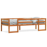 Vidaxl kinderbedframe massief grenenhout wasbruin 75x190 cm