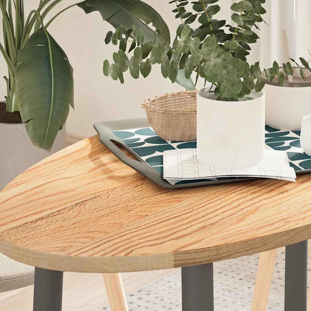 Vidaxl tafelblad 100x50x2 cm ovaal massief eikenhout
