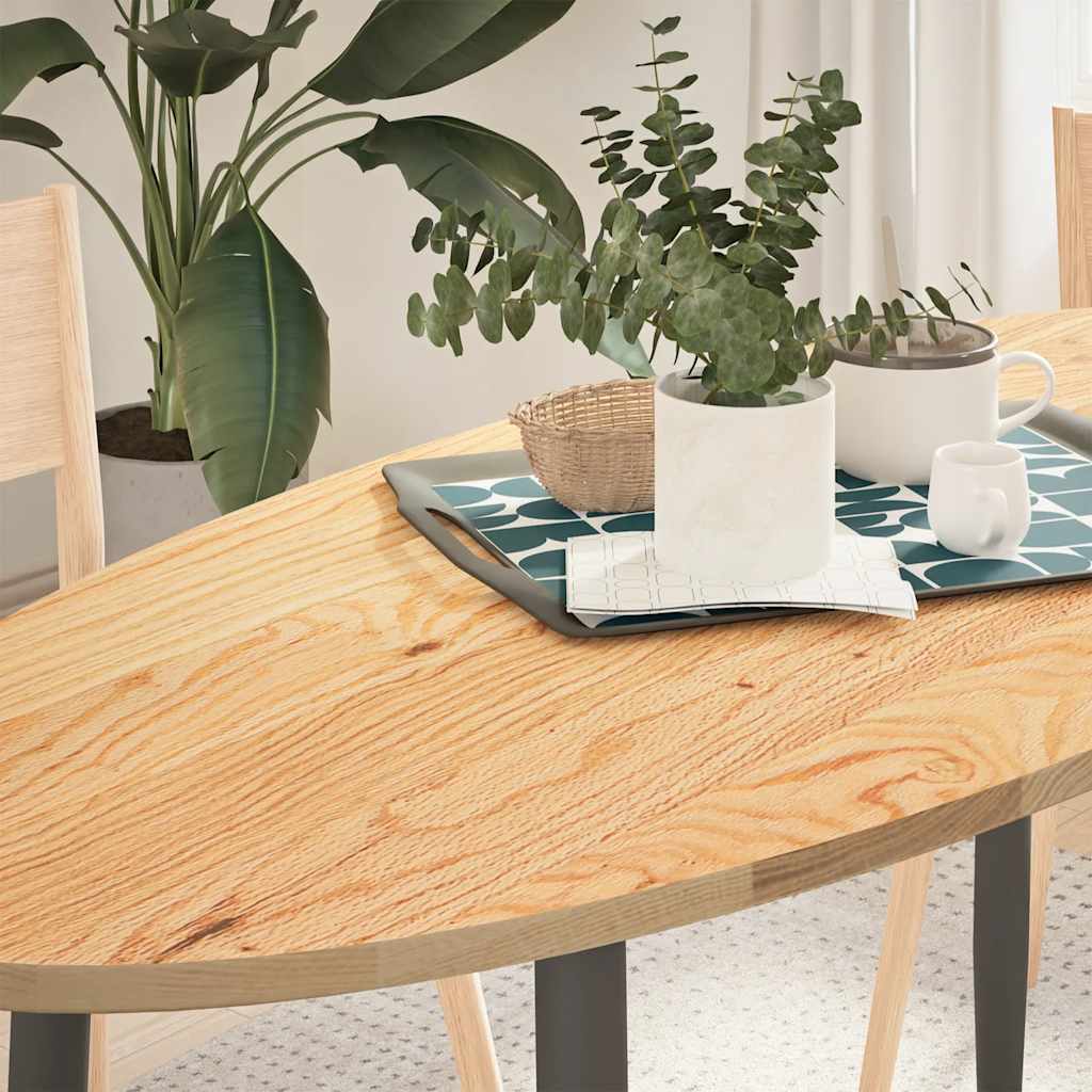 Vidaxl tafelblad 140x60x2 cm ovaal massief eikenhout