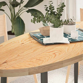 Vidaxl tafelblad 140x60x4 cm ovaal massief eikenhout