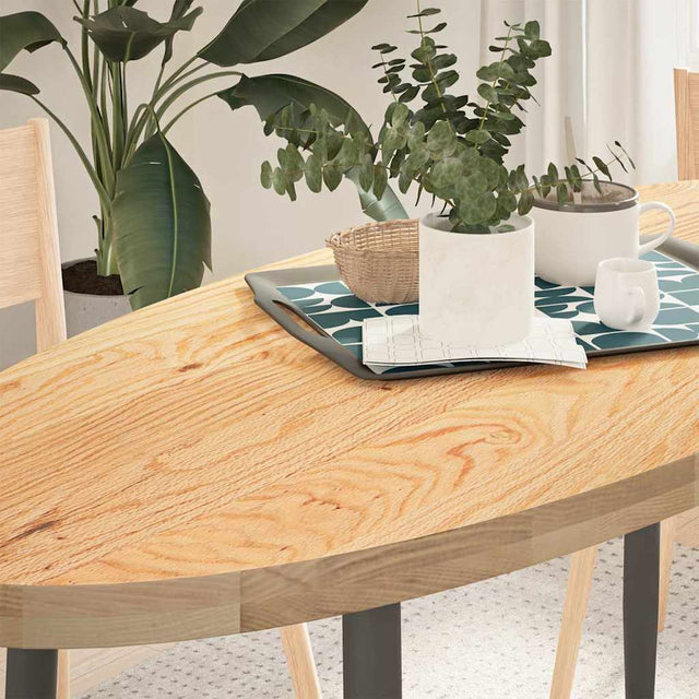 Vidaxl tafelblad 140x60x4 cm ovaal massief eikenhout