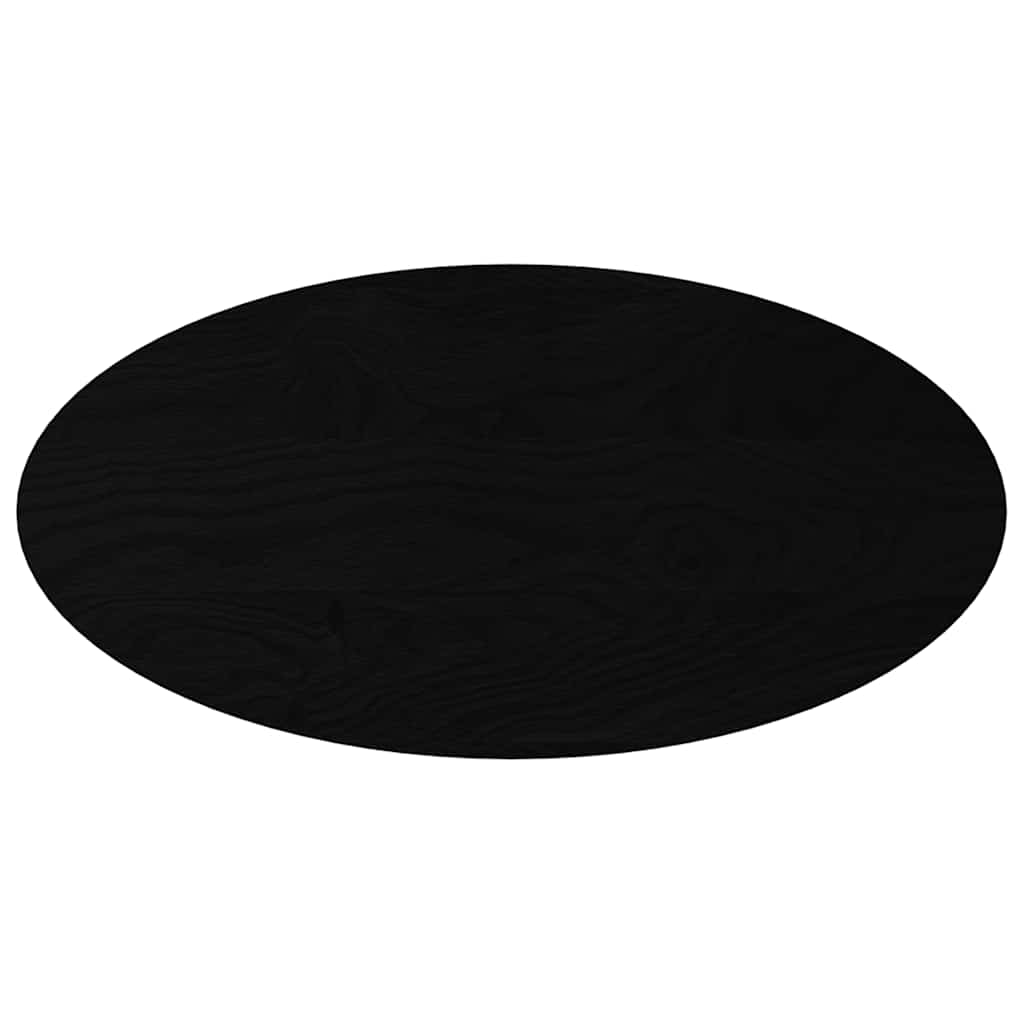 Vidaxl tafelblad 100x50x2 cm ovaal massief eikenhout donkerbruin