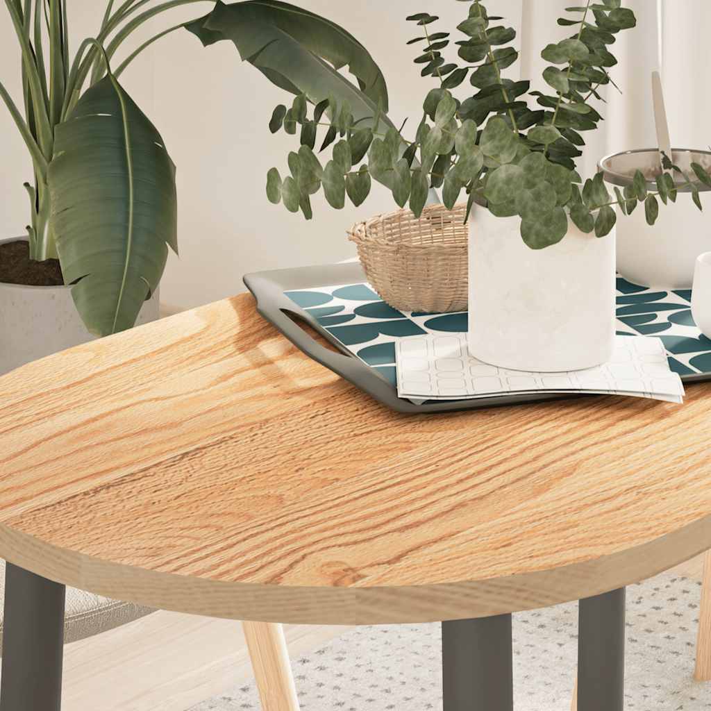 Vidaxl tafelblad 100x50x2 cm ovaal massief eikenhout