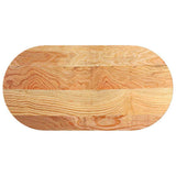 Vidaxl tafelblad 100x50x2 cm ovaal massief eikenhout lichtbruin