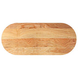 Vidaxl tafelblad 140x60x2 cm ovaal massief eikenhout lichtbruin