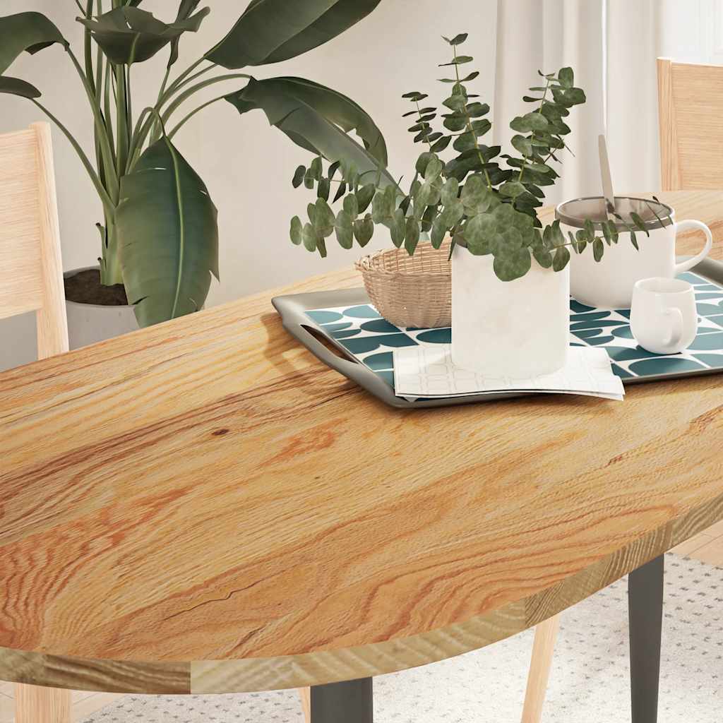 Vidaxl tafelblad 140x60x2 cm ovaal massief eikenhout lichtbruin