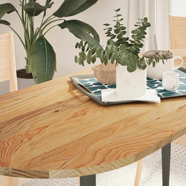 Vidaxl tafelblad 140x60x2 cm ovaal massief eikenhout lichtbruin