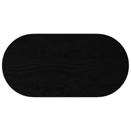 Vidaxl tafelblad 80x40x4 cm ovaal massief eikenhout donkerbruin