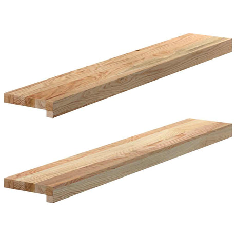Parapety Vidaxx 2 szt. Nieobrobione, 90x15x2 cm z litego dębu