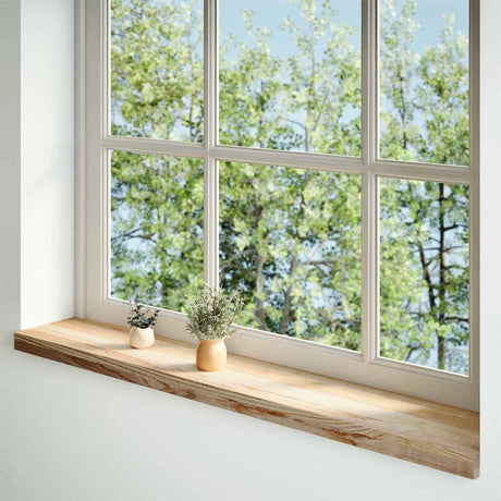 Parapety Vidaxx 2 szt. Nieobrobione, 110x20x2 cm z litego dębu