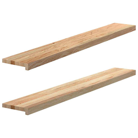 Vidaxl vensterbanken 2 st onbehandeld 140x20x2 cm massief eikenhout
