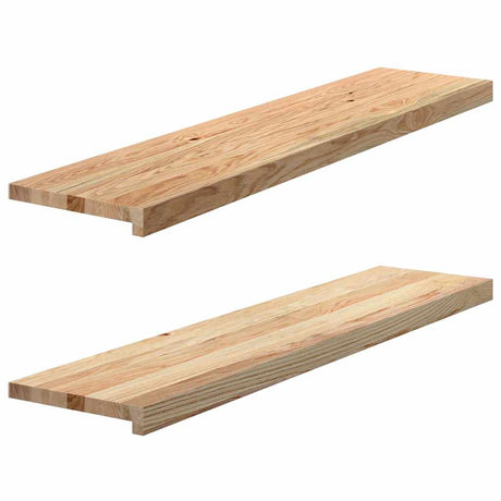 Parapety Vidaxx 2 szt. Nieobrobione, 110x25x2 cm z litego dębu