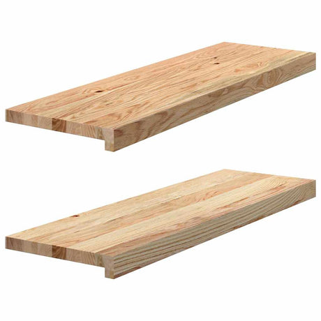 Parapety Vidaxx 2 szt. Nieobrobione, 80x30x2 cm z litego dębu
