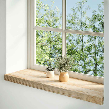 Parapety Vidaxx 2 szt. Nieobrobione, 80x30x2 cm z litego dębu