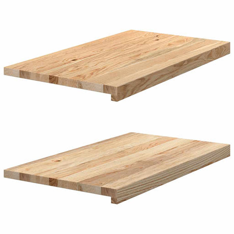 Parapety Vidaxx 2 szt. Nieobrobione, 70x40x2 cm z litego dębu