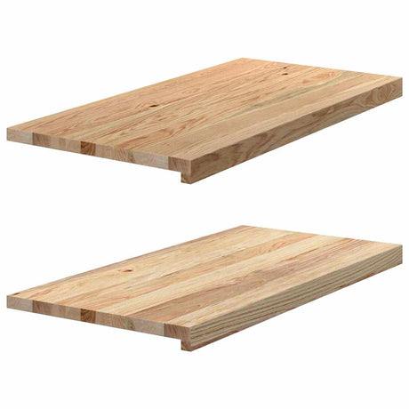 Parapety Vidaxx 2 szt. Nieobrobione, 80x40x2 cm z litego dębu
