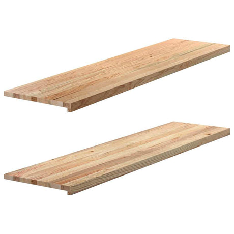 Parapety Vidaxx 2 szt. Nieobrobione, 160x40x2 cm z litego dębu