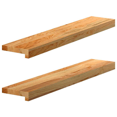 Parapety Vidaxx 2 szt. 80x15x2 cm lity dąb jasny brąz