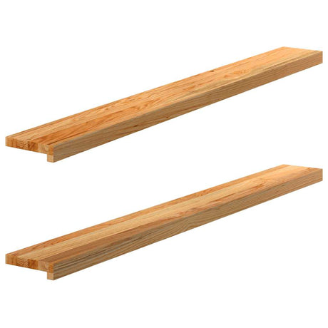 Parapety Vidaxx 2 szt. 140x15x2 cm lity dąb jasny brąz