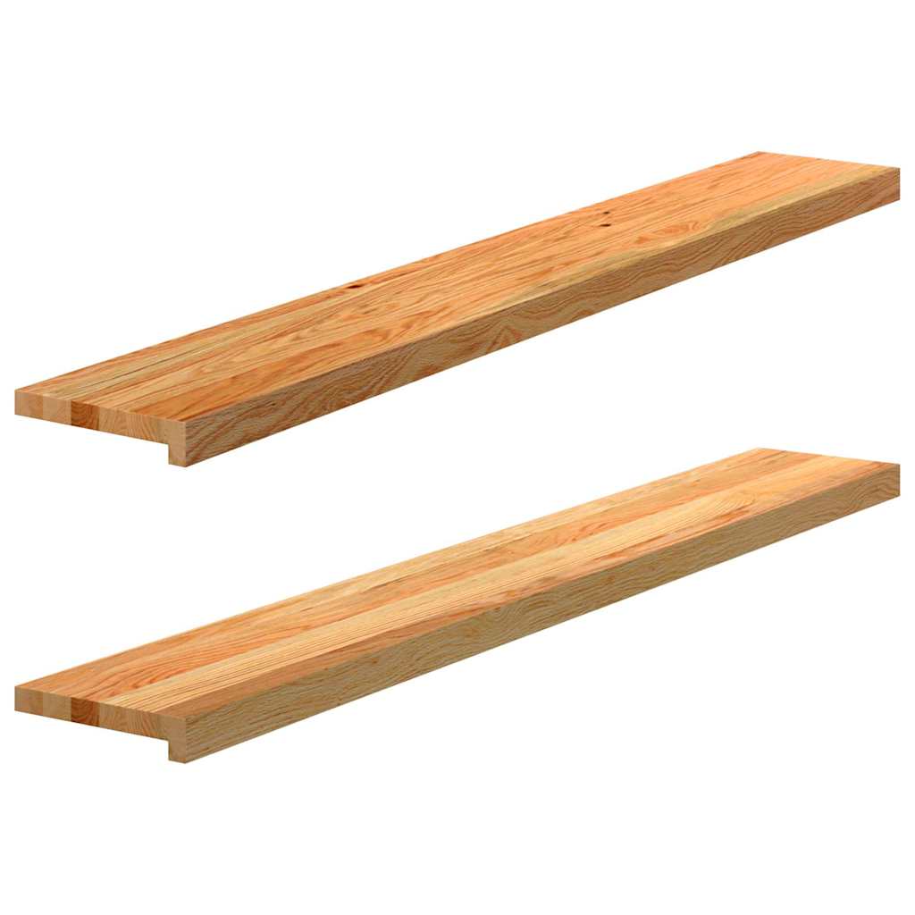 Parapety Vidaxx 2 szt. 140x20x2 cm lity dąb jasny brąz