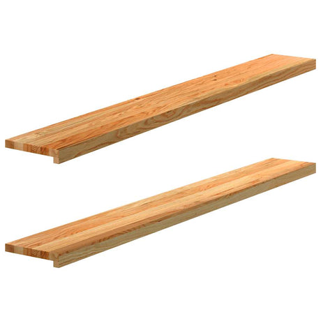 Parapety Vidaxx 2 szt. 160x20x2 cm lity dąb jasny brąz