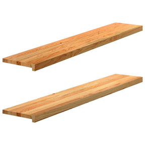 Parapety Vidaxx 2 szt. 140x30x2 cm lity dąb jasny brąz