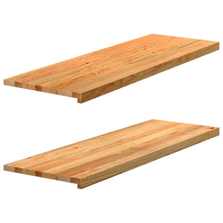 Parapety Vidaxx 2 szt. 120x40x2 cm lity dąb jasny brąz