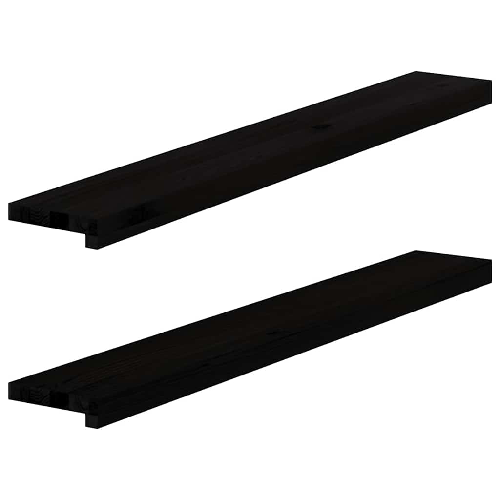 Parapety Vidaxx 2 szt. 110x15x2 cm lity dąb ciemny brąz