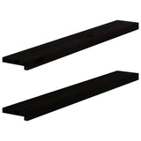 Parapety Vidaxx 2 szt. 110x15x2 cm lity dąb ciemny brąz