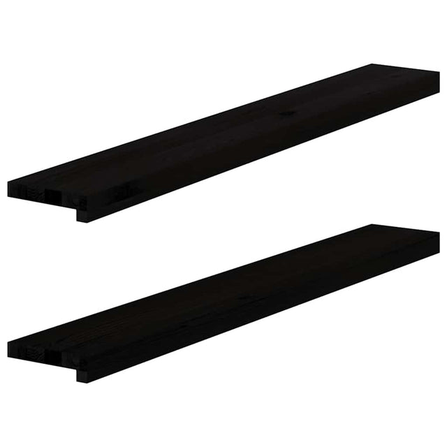 Parapety Vidaxx 2 szt. 110x15x2 cm lity dąb ciemny brąz