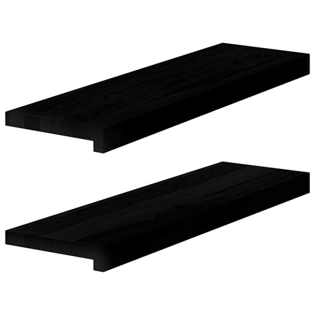 Parapety Vidaxx 2 szt. 70x20x2 cm lity dąb ciemny brąz