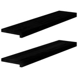 Parapety Vidaxx 2 szt. 90x20x2 cm lity dąb ciemny brąz