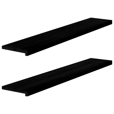 Parapety Vidaxx 2 szt. 140x30x2 cm lity dąb ciemny brąz