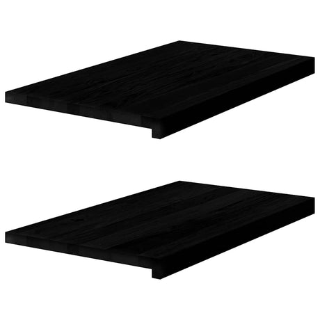 Parapety Vidaxx 2 szt. 70x40x2 cm dąb lity ciemny brąz