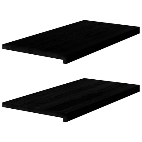 Parapety Vidaxx 2 szt. 80x40x2 cm dąb lity ciemny brąz