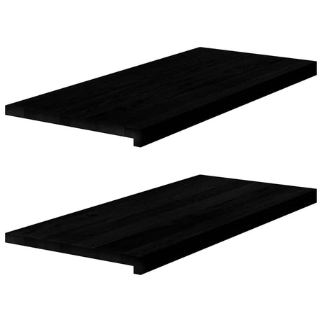 Parapety Vidaxx 2 szt. 90x40x2 cm lity dąb ciemny brąz