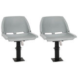 Vidaxl 4-delige bootstoelenset inklapbaar 48x51x41 cm grijs