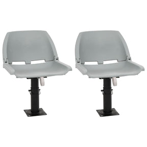 Vidaxl 4-delige bootstoelenset inklapbaar 48x51x41 cm grijs