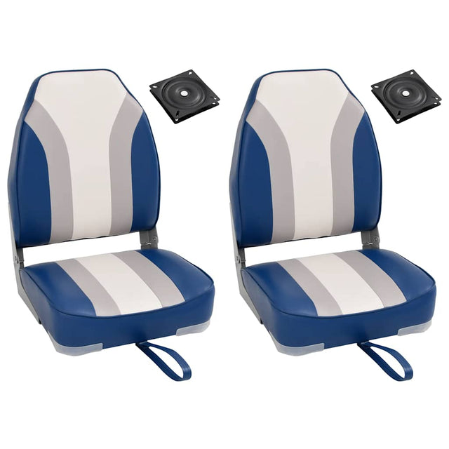 Vidaxl bootstoelen inklapbaar 2 st met hoge rugleuning
