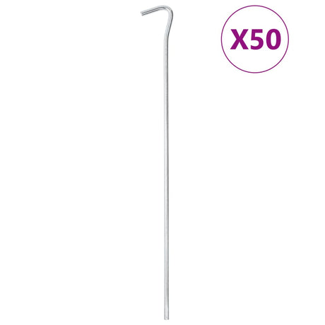 Szpilki do namiotu Vidaxl 50 szt. ø5 mm 30 cm, stal ocynkowana