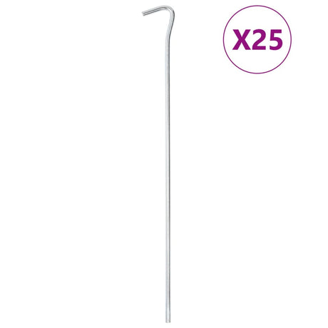 Szpilki do namiotu Vidaxl 25 szt. ø5 mm 30 cm, stal ocynkowana