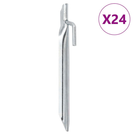 Vidaxl śledzie do namiotu 24 szt. w kształcie litery V ø20 mm 17 cm stal ocynkowana