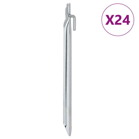Vidaxl śledzie do namiotu 24 szt. w kształcie litery V ø20 mm 25 cm stal ocynkowana